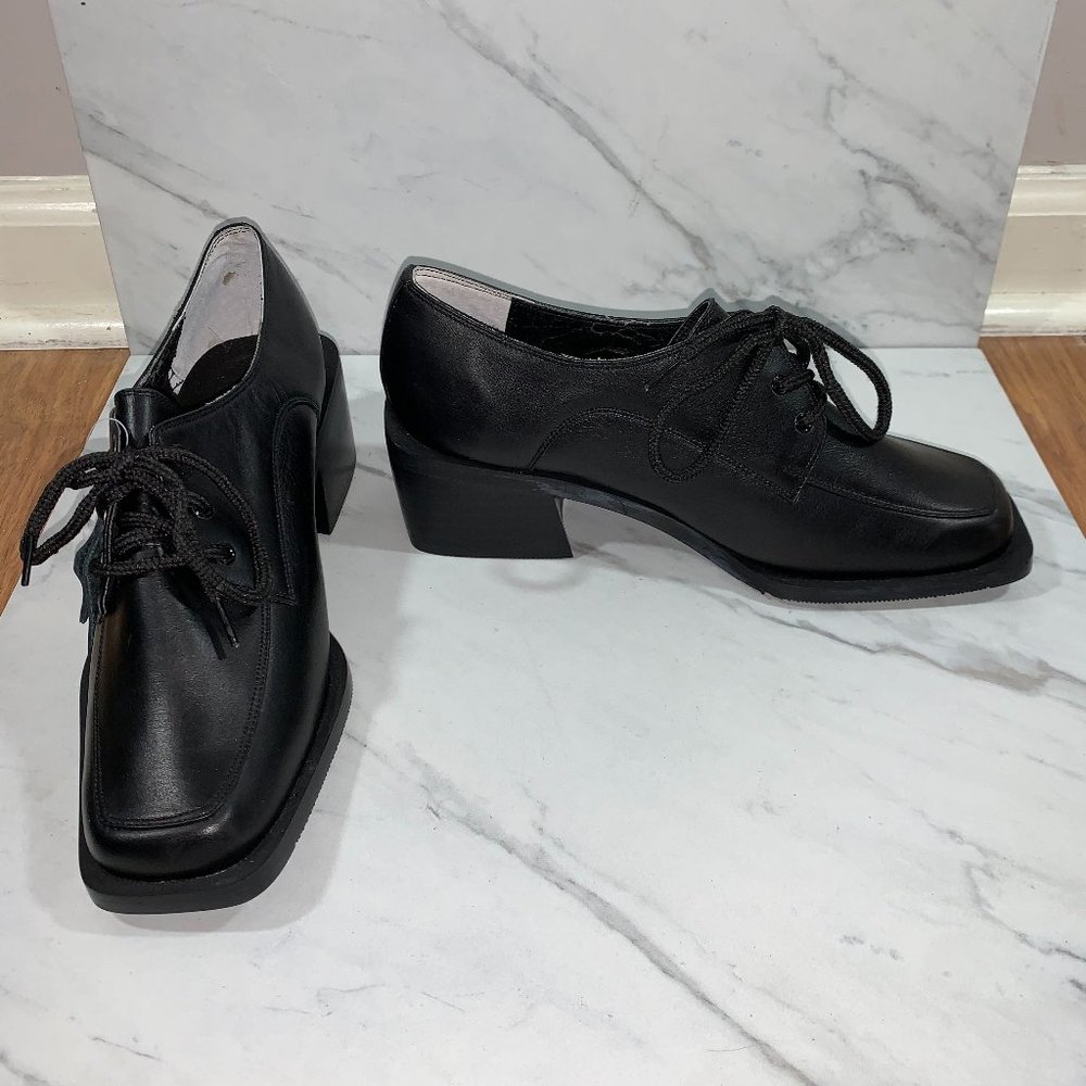 NWT PEERAYS BRAND NEW Leather WW Square Toe Shoes - Picture 1 of 6